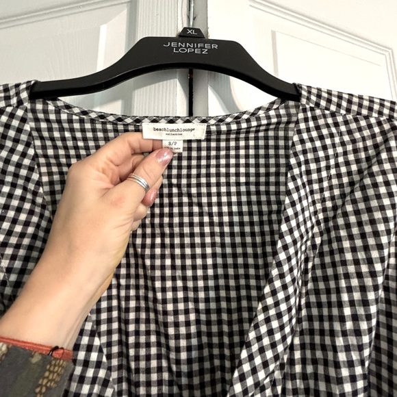 Checkered Wrap Blouse - Picture 2 of 3